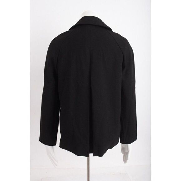 Zara Basic Womens Black Jacket Coat XS Gold Buttons Peter Pan Collar NWOT - Picture 5 of 6